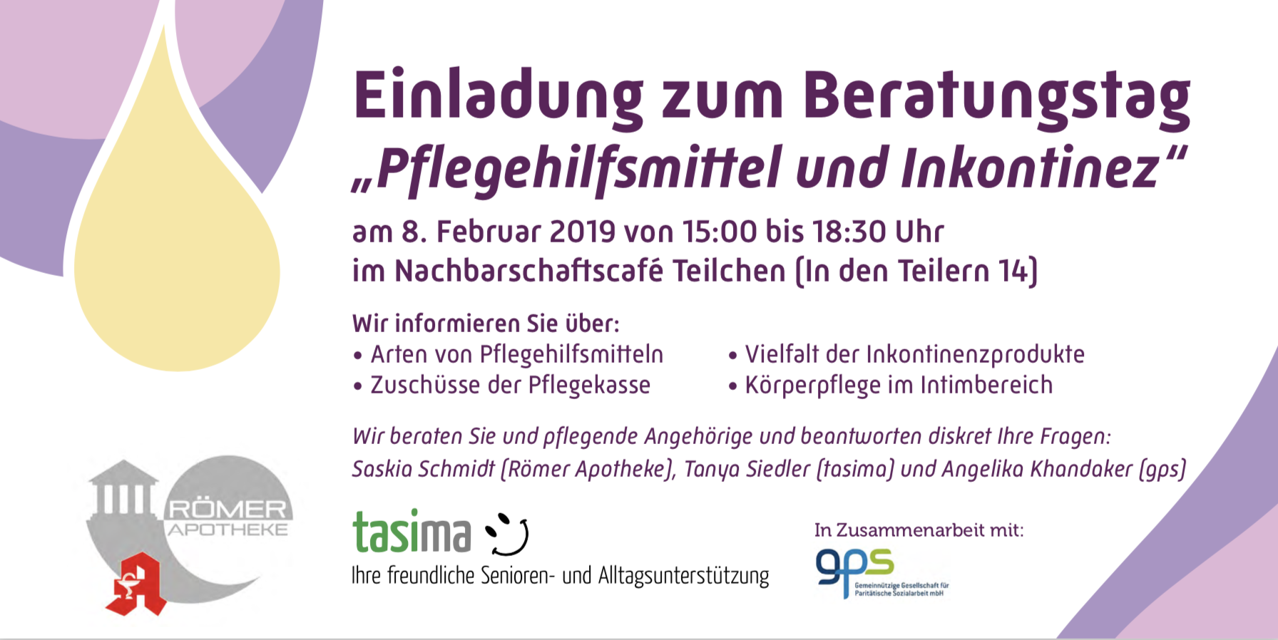 Beratungstag „Pflegehilfsmittel und Inkontinenz“